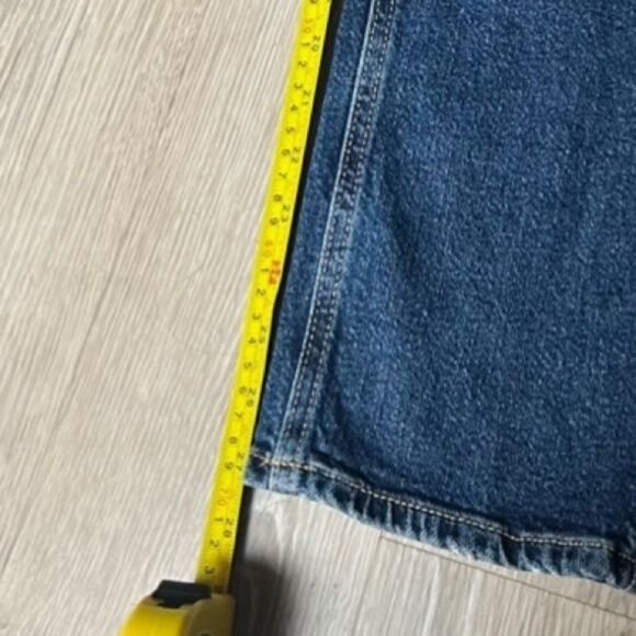 Guess Girly High Rise Waist Straight Ankle Denim Jean Leather Patch 29 x 27.5” - Picture 14 of 14